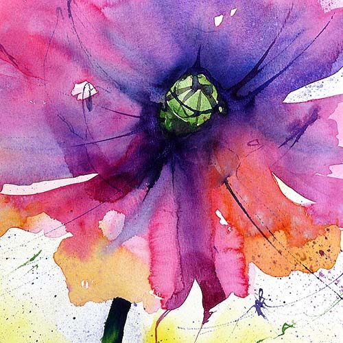 Grußkarten-Aquarellmotive-Blumen